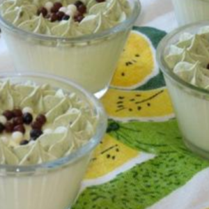 Vanilla Panna Cotta with Avocado Mousse