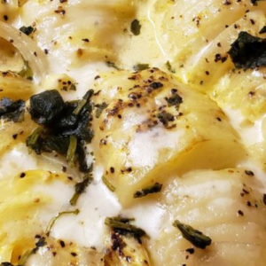 DAD’S CREAMY & CHEESY AU GRATIN POTATOES