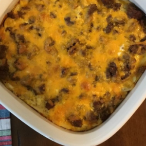 MAKE AHEAD SAUSAGE BREAKFAST BAKE