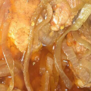 SLOW COOKER PORK CHOPS AND ONIONS