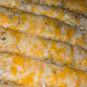 CHEESY GARLIC BREADSTICKS