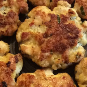 CHEESY CHICKEN FRITTERS RECIPE