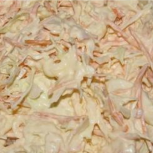 Cabbage, Carrots and Mayonnaise Salad