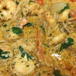 CREAMY GARLIC BUTTER TUSCAN SHRIMP