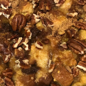 EASY PECAN PIE BREAD PUDDING