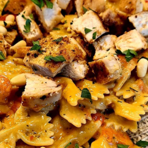 CREAMY CHICKEN PESTO PASTA