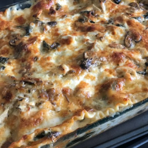 CHICKEN MUSHROOM AND SPINACH LASAGNA