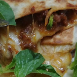 THE EASIEST SLOPPY JOE QUESADILLAS