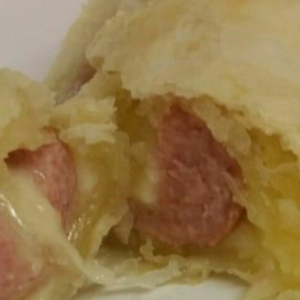 PUFF-PASTRY BAKED HOTDOGS