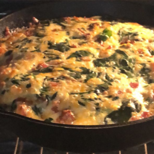 CRUSTLESS SPINACH CHEESE PIE