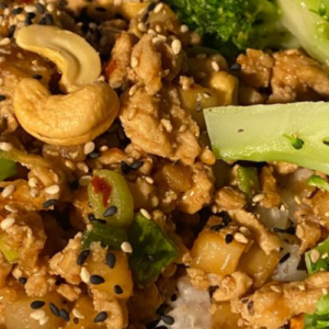 GROUND GENERAL TSO’S CHICKEN