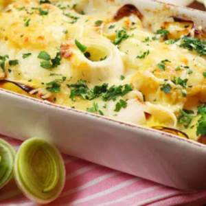 The perfect recipe for leek gratin with parmesan