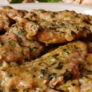 Veal cutlets with parsley and garlic