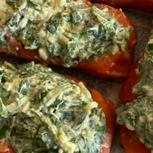 SPINACH STUFFED SALMON