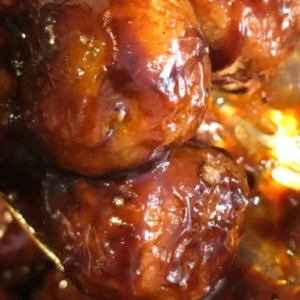 HONEY-BALSAMIC BBQ MEATBALLS