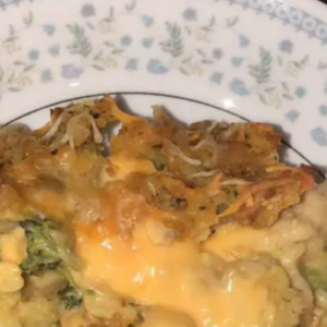 CHEESY CHICKEN BROCCOLI STUFFING BAKE