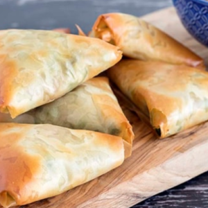 Tuna and vegetable samosas