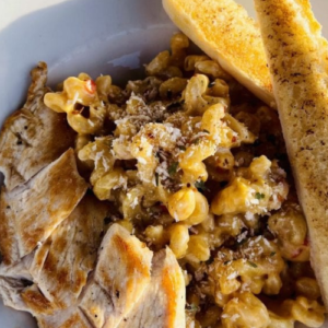 TUSCAN CHICKEN MAC AND CHEESE (ONE POT, STOVE TOP)
