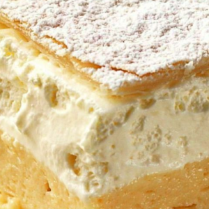 INDULGE IN THE CREAMY DELIGHT OF VANILLA CUSTARD CREAM SQUARES