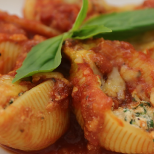 Spinach and Ricotta Stuffed Pasta Shells Recipe