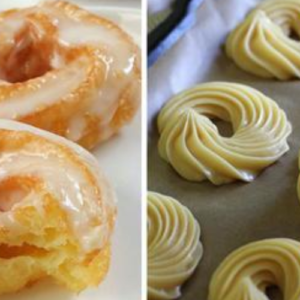Baked dough rings with glaze – a particularly fine and delicious homemade dessert!