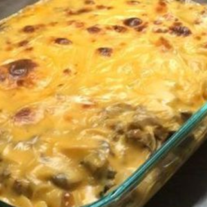 CHEESY MUSHROOM AND SWISS BURGER CASSEROLE: THE ULTIMATE COMFORT FOOD!