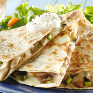 BEEF AND SPINACH QUESADILLAS