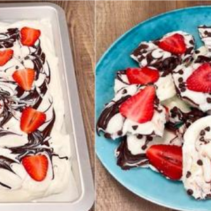 Frozen yogurt bark