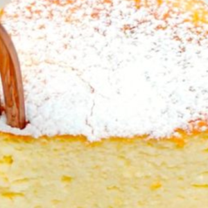 Magic cake with cream: the result is amazing!