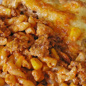 Noodle – minced meat – casserole