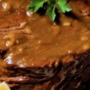The meat in this dish is so tender, it melts literally in your mouth. The sauce is so flavorful and rice. Try not to lick the bowl