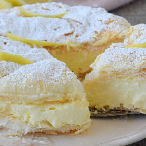 This cake is worth a sin: cream slices filled with vanilla