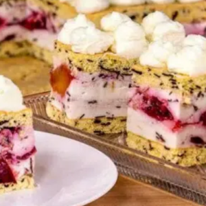 PLUM STRACCIATELLA CAKE