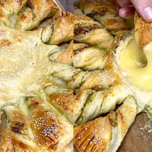 Savory puff pastry sunflower: the delicious recipe with pesto and cheese