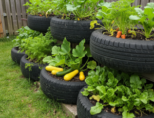 How to Grow Vegetables at Home Using Old Tires – A Practical Way to Feed Your Family