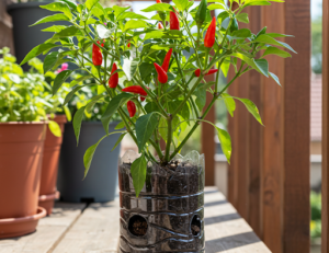 How to Grow Peppers in Plastic Bottles on Your Terrace