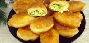 Simple and Quick Recipe for Pies with Onion and Egg on Yeast-Free Dough. Soft, Tender, and Very Tasty